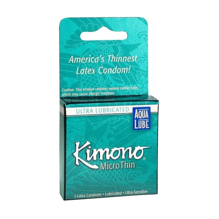 Kimono Male Sex Toys Kimono Micro Thin Condoms with Aqua Lube