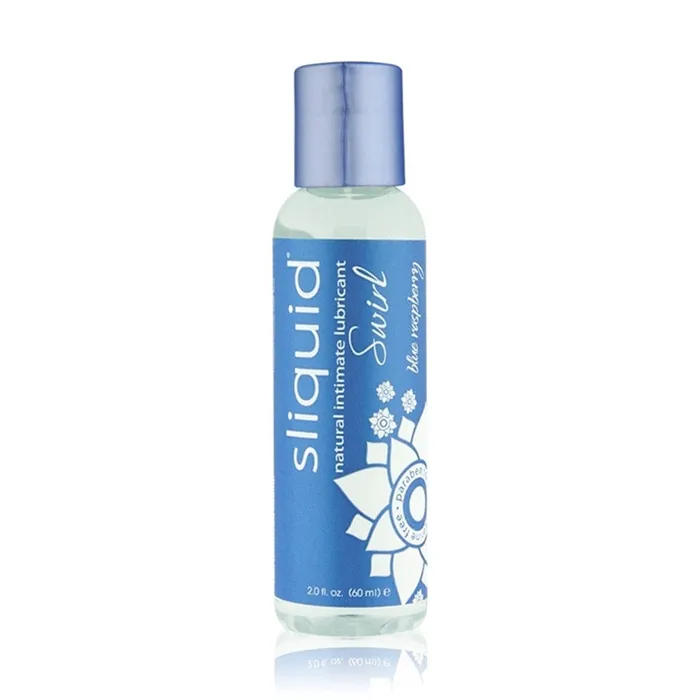 Lubricants Sliquid Sliquid Swirl Blue Raspberry Flavored Lubricant