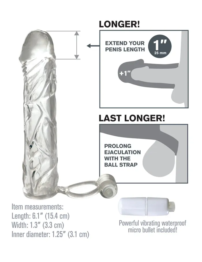 Male Sex Toys FANTASY XTENSIONS Fantasy Xtensions Vibrating Super Sleeve