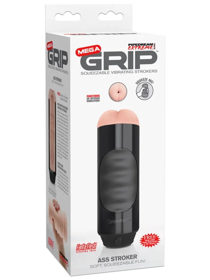 Mega Grip Vibrating Stroker Ass Pipedream Extreme Series Male Sex Toys