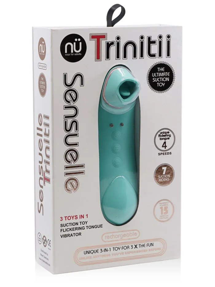 NU Sensuelle Nu Sensuelle Trinitii Flickering Suction Clit Massager Vibrators