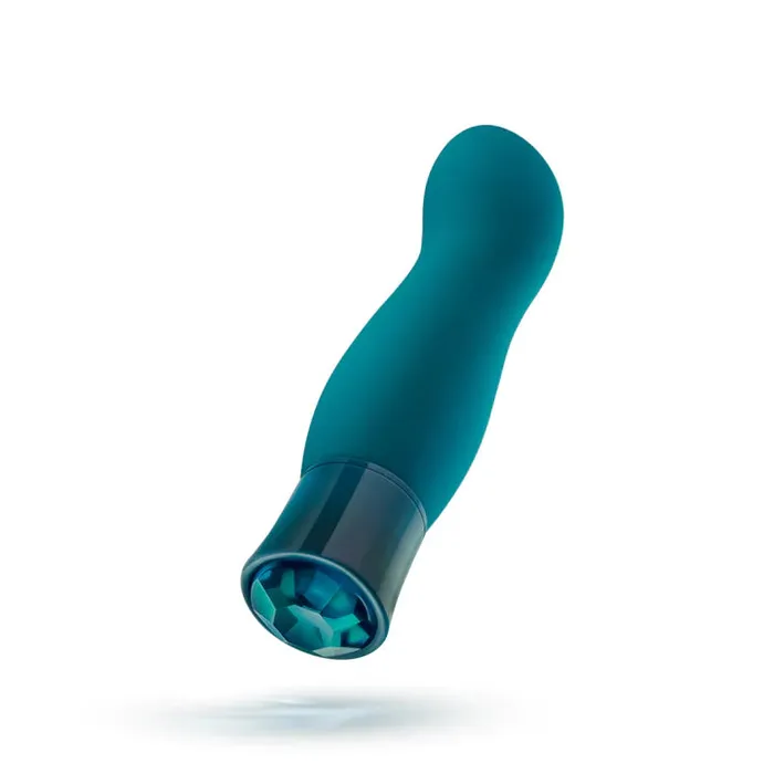 Oh My Gem Fierce 5 Inch Warming GSpot Vibrator in Blue Topaz Blush Vibrators