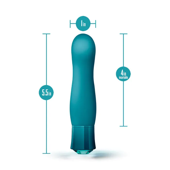 Oh My Gem Fierce 5 Inch Warming GSpot Vibrator in Blue Topaz Blush Vibrators