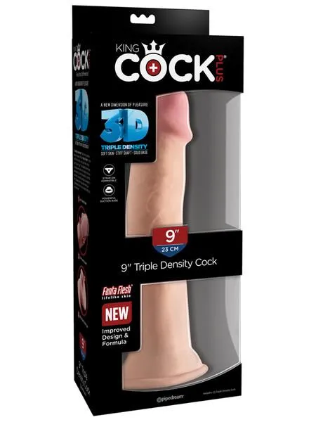 Pipedream Products Female Sex Toys KING COCK 9 in Triple Density REALISTIC DILDO