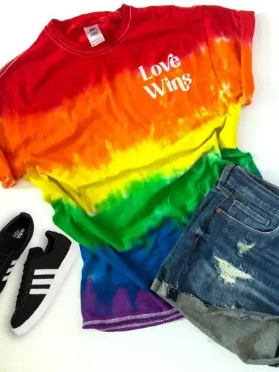Rainbow Tiedye Love Wins Tshirt Bash Vibrators