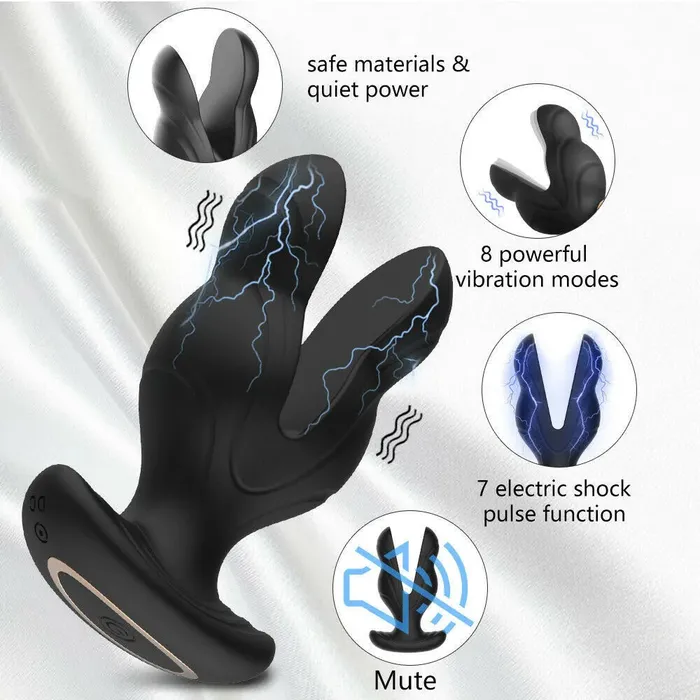 Romulus Male Sex Toys Extreme Vibrating Butt Plug with Electric Shock Modes Anal Plugs Prostate Stimulators Romulus Male Sex Toys Extreme Vibrating Butt Plug with Electric Shock Modes Anal Plugs Prostate Stimulators