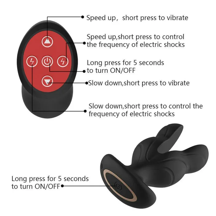 Romulus Male Sex Toys Extreme Vibrating Butt Plug with Electric Shock Modes Anal Plugs Prostate Stimulators Romulus Male Sex Toys Extreme Vibrating Butt Plug with Electric Shock Modes Anal Plugs Prostate Stimulators