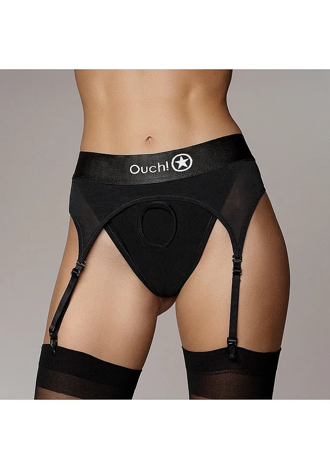 Shots Female Sex Toys Vibrating Strapon Thong with Adjustable Garters