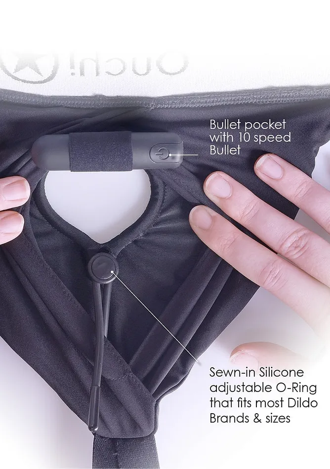 Shots Female Sex Toys Vibrating Strapon Thong with Adjustable Garters