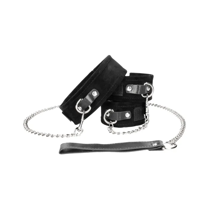 Shots Male Sex Toys Velcro Collar With Leash And Hand Cuffs With Adjustable Straps Shots Male Sex Toys Velcro Collar With Leash And Hand Cuffs With Adjustable Straps