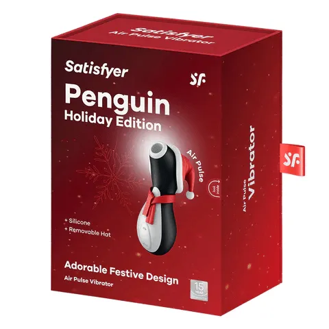 Vibrators Satisfyer Penguin Air Pulse Vibrator Holiday Edition Satisfyer
