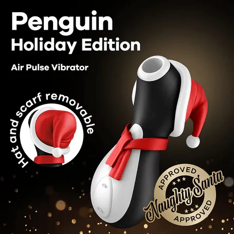 Vibrators Satisfyer Penguin Air Pulse Vibrator Holiday Edition Satisfyer
