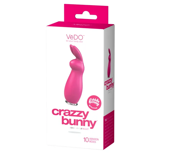 Vibrators VeDO Pretty in Pink Crazzy Bunny Rechargeable Bullet