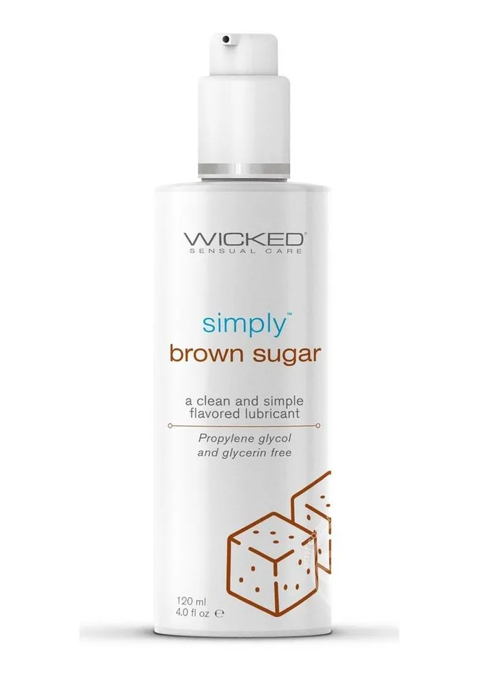 Wicked Simply Water Based Flavored Lubricant 4oz Brown Sugar Wicked Lubricants