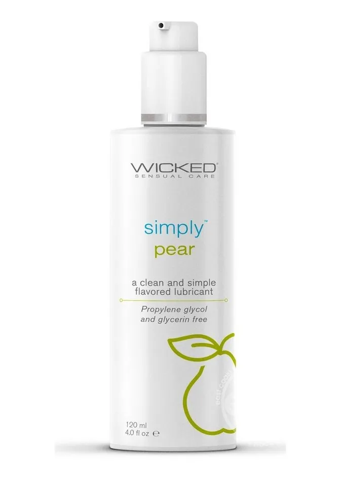 Wicked Simply Water Based Flavored Lubricant 4oz Pear Wicked Lubricants