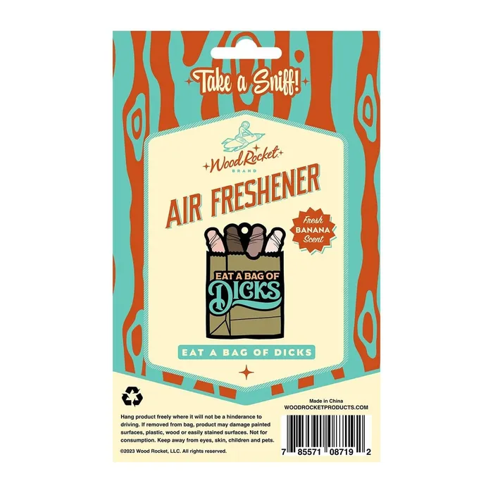 Wood Rocket Male Sex Toys Wood Rocket Eat A Bag Of Dicks Air Freshener